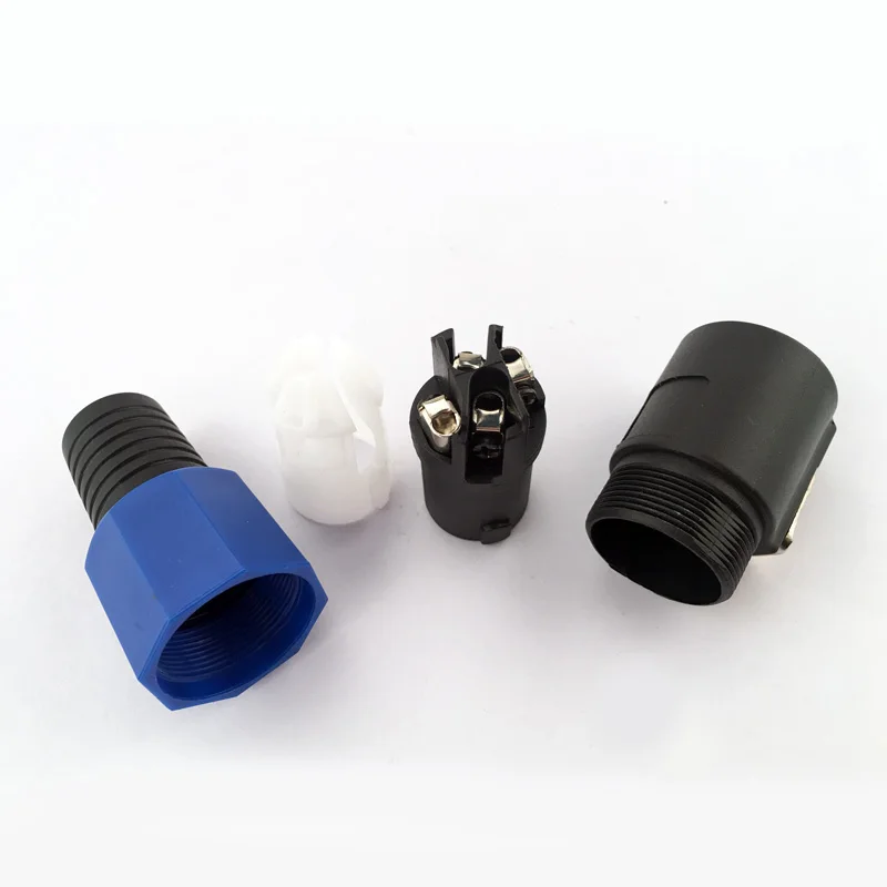 Speaker Connector Locking Plug and Socket 4 Pin Male Docking connector Compatible Audio Adapter blue