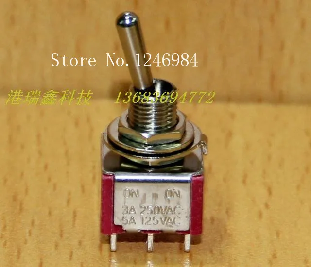 [SA]T8011A triggered reset dual six-foot single small toggle switch M6.35 Taiwan SH toggle switch T80-T--50pcs/lot