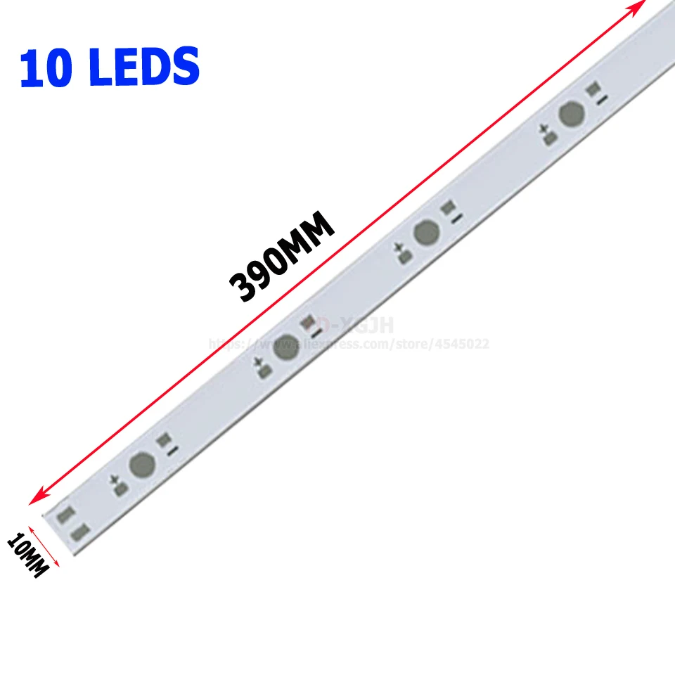 10Pcs 1W 3W 5W Aluminum Plate 500 595mm PCB With 1w3w 5w Watt Light tube Use For 390mm DIY Aquarium Lights Grow Light LED Tube