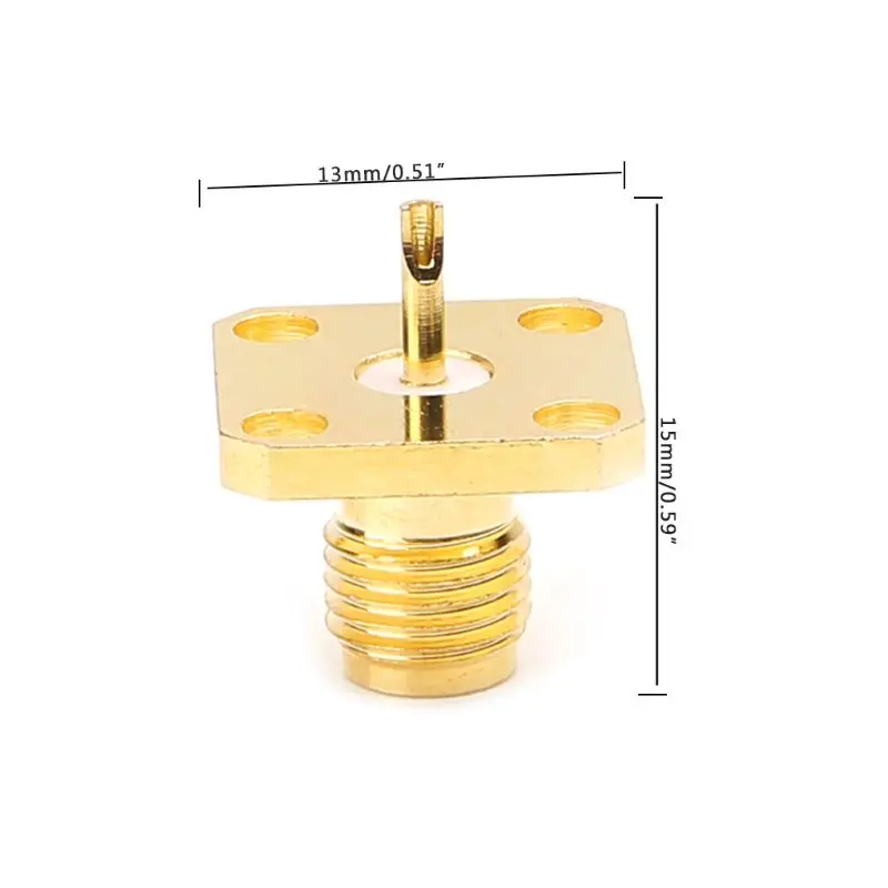 10Pcs/Set SMA Female Chassis Panel Mount 4 Hole Post Terminal RF Connector Coaxial Adaptor 5mm