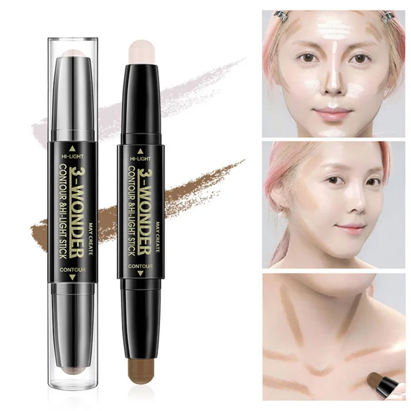 MayCreate Mặt Trang Điểm Bút Che Khuyết Điểm Đa Tác Dụng 2 Đầu 3D Bronzer Cao Cấp Dính Nổi Bật Bút Chì Trang Điểm Iluminador