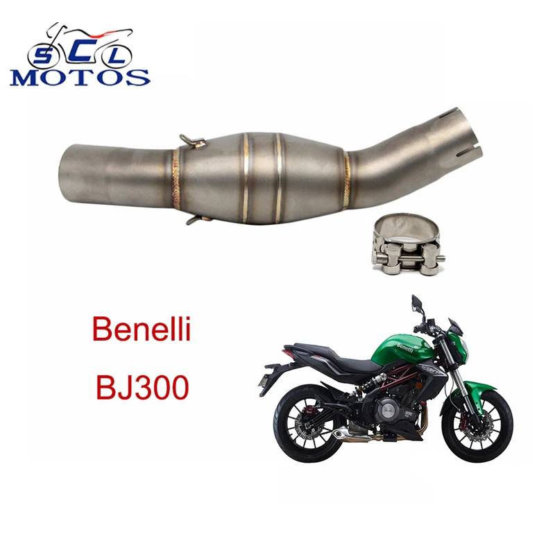 

Sclmotos -Motorcycle for Benelli BJ300GS BJ300 Exhaust Muffler Mid Pipe 51mm Motorbike Muffler Exhaust Link Pipe Escape