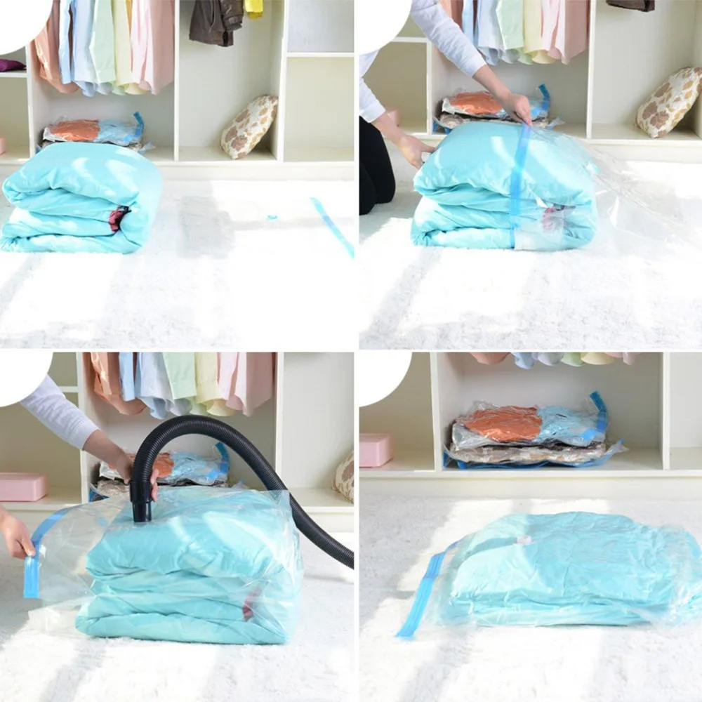 1Pcs Household Large Space Saver Saving Storage Bag Vacuum Seal Compressed Organizer 5 Size with Retail Package For Bedding