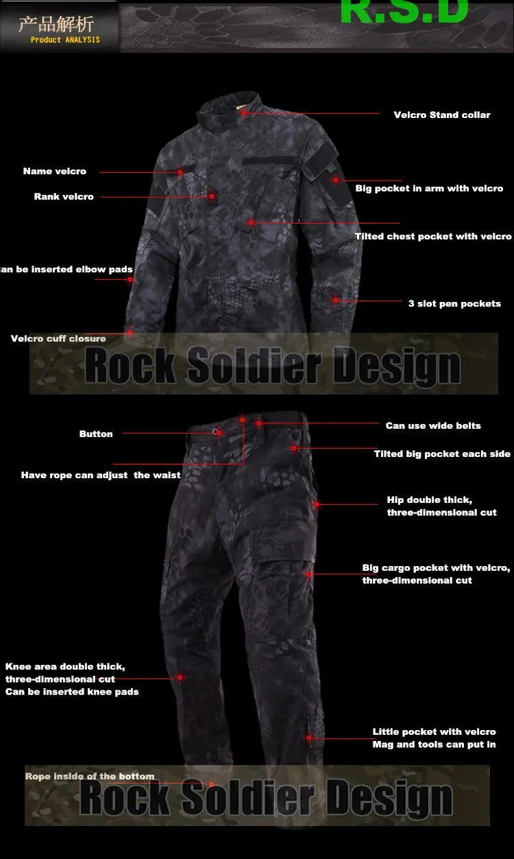 Mens Cycling Kryptek Mandrake Camouflage Uniform SHIRT And PANTS Camo Outdoor Hunting Suit