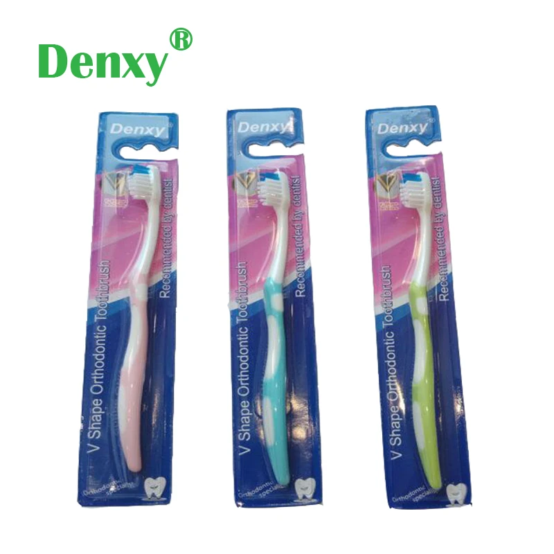 6pcs V Shape Orthodontic Toothbrush Dental Brace Deep Clean Bracket Orthodontic Patient ToothBrush  Oral Dental Care Dentist