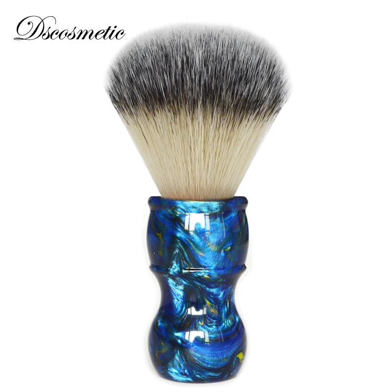 dscosmetic New 26mm Big shaving brush Synthetic Hair Colorful Resin Handle mens wet Shaving Brush