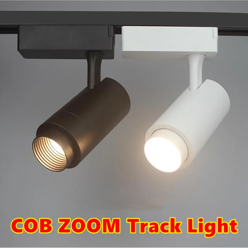 1PCS High Quality 2Line 1Phase LED Track Light Rail Spotlight 15W/25W/35W COB ZOOM Lamp Commercial and Residential Lighting