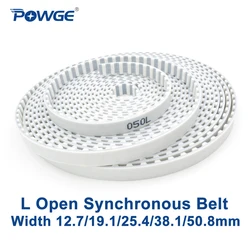 POWGE PU L Open synchronous belt Width 12.7/19.1/25.4/38.1/50.8mm Pitch 9.525mm L timing belt  Polyurethane steel L pulley belt