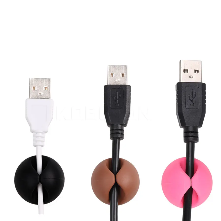 Cable de plástico duro negro, organizador de cables, Clip ordenado, Cargador USB, soporte de Cable para Cable de escritorio, abrazadera fija, alta calidad, 50 unidades