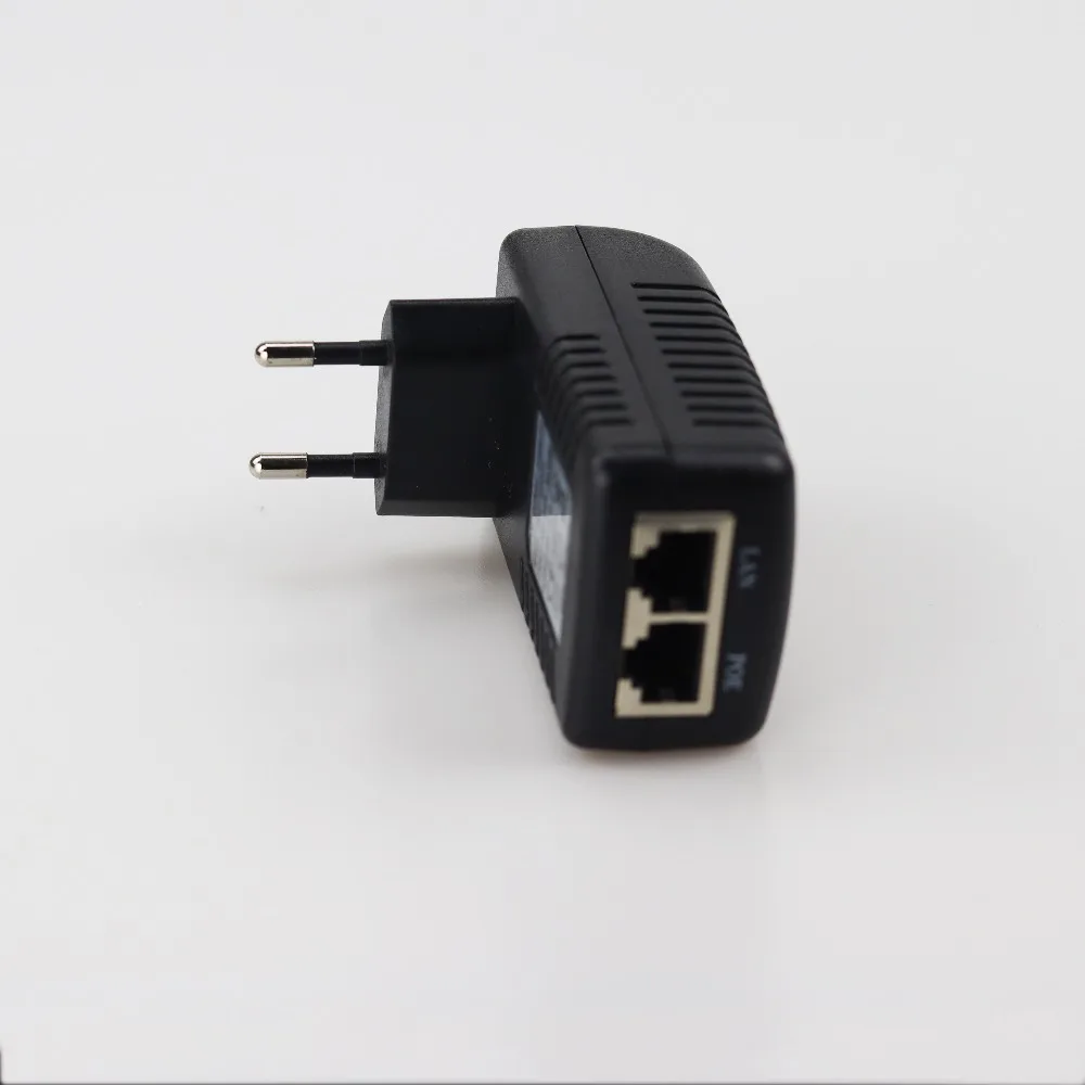 Gzgmet Ce 48V 0.5A Poe Injector Adapter 10/100Mbps Rj45 Internet Camera Ethernet Power Injector Plug Poe switch Ethernet Power