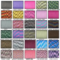 1PCS 550 Paracord Parachute Cord Lanyard Mil Spec Type III 7 Strand Core 100 FT 30 Colors For Climbing Camping Buckles Bracelet