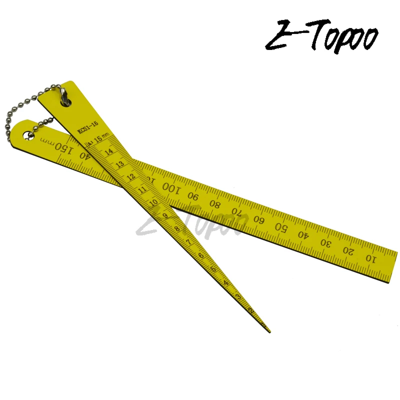 Japanese plastic Taper Gauge 1-15mm Toper Weld Gauge ruler with Straight Scale Inspection Kegelmessgerat combination Taper ruler