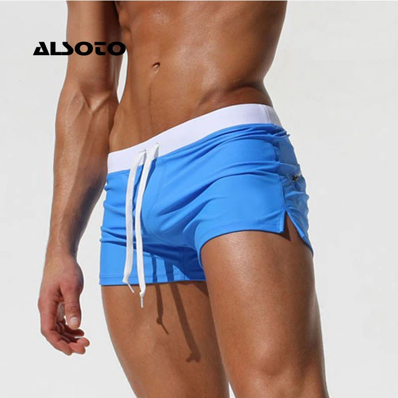 

ALSOTO Swimwear Men Sexy Summer Mens Swim Shorts Briefs Bikini Bottoms Mayo Sunga Beach Shorts Stroj Kapielowy Badpak Swimshorts