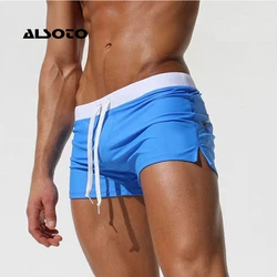 ALSOTO-bañador Sexy para hombre, pantalones cortos de baño, ropa de playa, Mayo Sunga, strdj, Kapielowy, Badpak