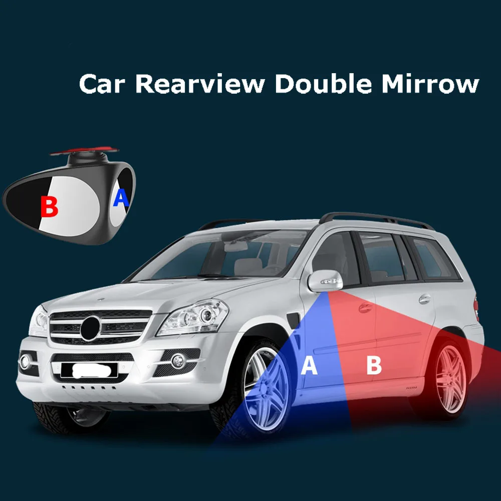 1 Piece 360 Degree Rotatable Side Car Blind Spot Convex Mirror Automibile Exterior Rear View Parking Mirror Safety Accessories