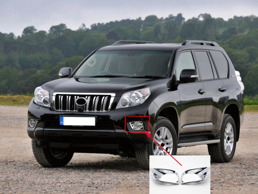 

ABS chrome for toyota prado 150 accessories front fog light cover trim fit prado fj150 2010 2011 2012 2013 lamp hood car styling