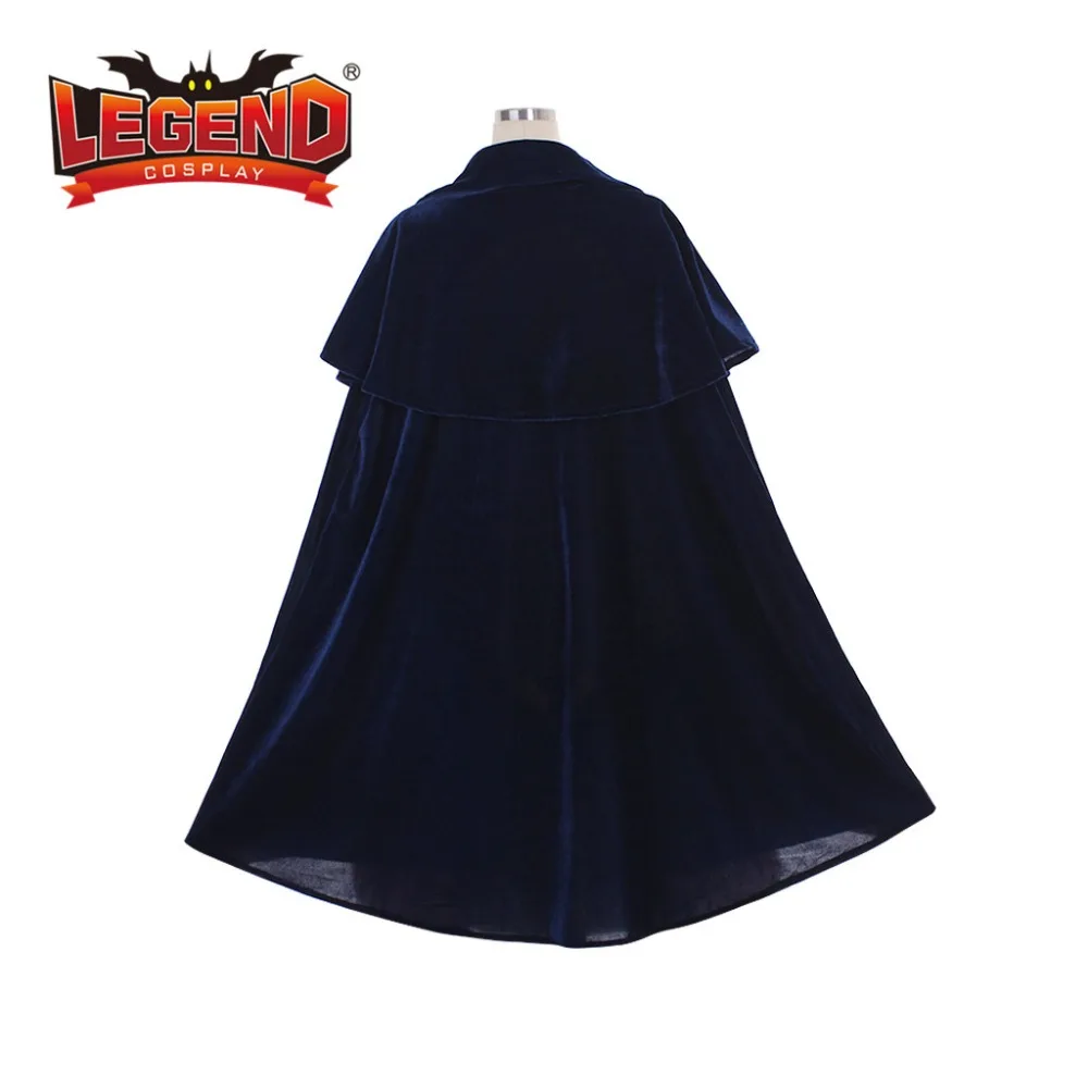 Phantom of the Opera Cape กำมะหยี่เด็กเสื้อคลุม cape blue และสีดำฮาโลวีน cape กำมะหยี่ฮาโลวีนแวมไพร์ cape เสื้อคลุม