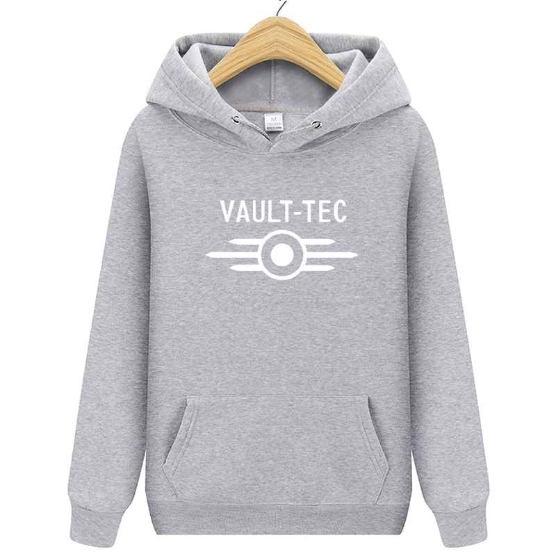 Hoodies Mens Fashion Vault Tec logo Brand Letter Hoodie Casual Sweatshirt Men Cotton high quality Print Sweatshirts Male Hood