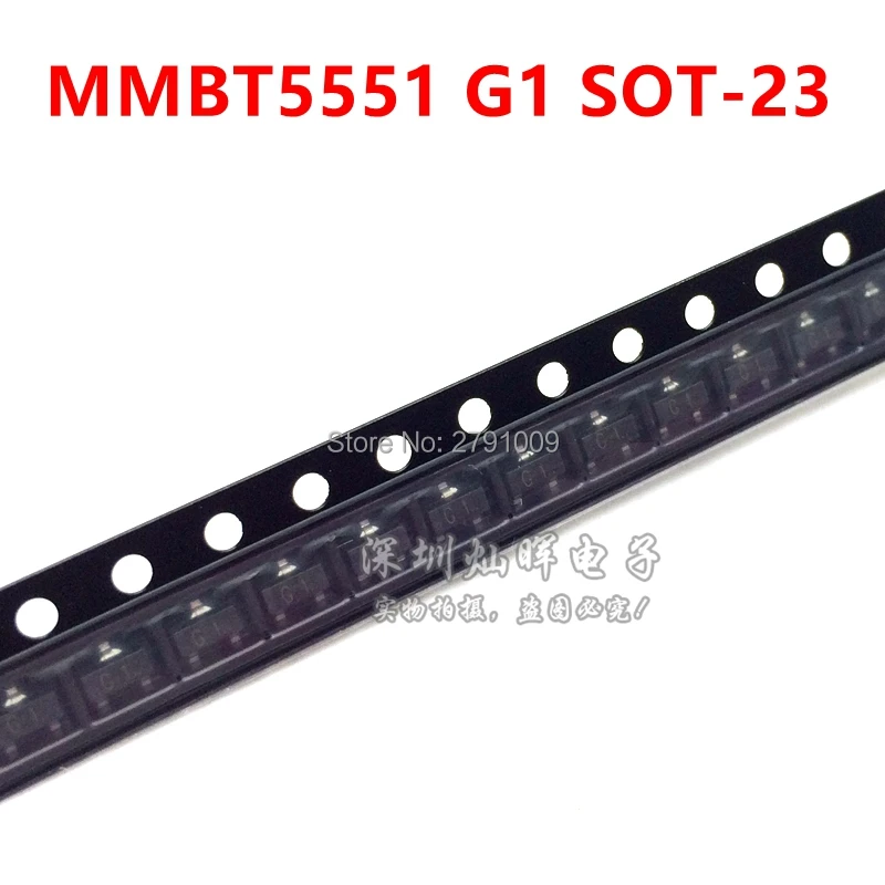 100pcs MMBT5551 2N5551 G1 SOT-23 transistor