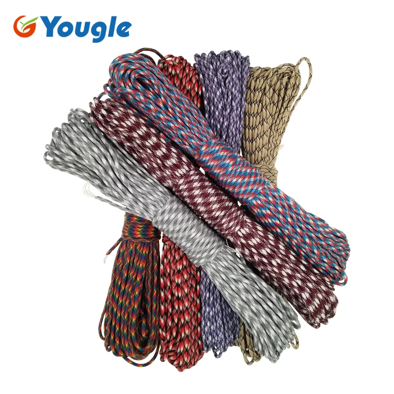 

YOUGLE 550lb 100FT Paracord Rope Type III 7 Stand Parachute Cord Outdoor Camping Survival Rope Wholesale 102-108