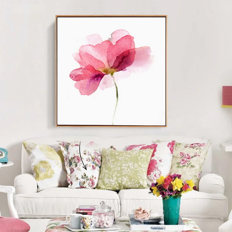 Pintura al óleo moderna francesa, cuadros de flores, pinturas de pared cuadradas de 20x20 pulgadas, pinturas para dormitorio, sala de estar, pintura en lienzo, venta al por mayor