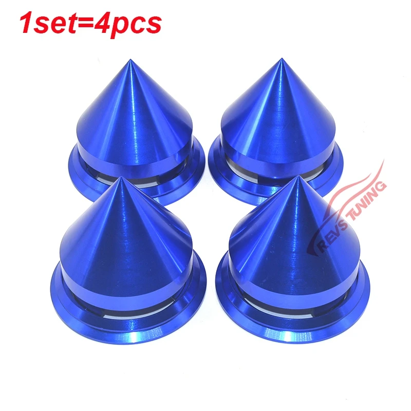 4PCS 56mm~73mm Aluminum Spike Type Car Racing Alloy Wheel Rim Center Cap Cover