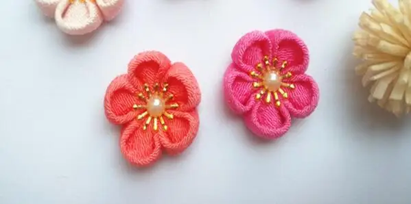 Handmade Japanese Wind Flower for Pet Dogs, Hair Accessories, Top Clip, Pumpkin Flower, Grooming Accessories