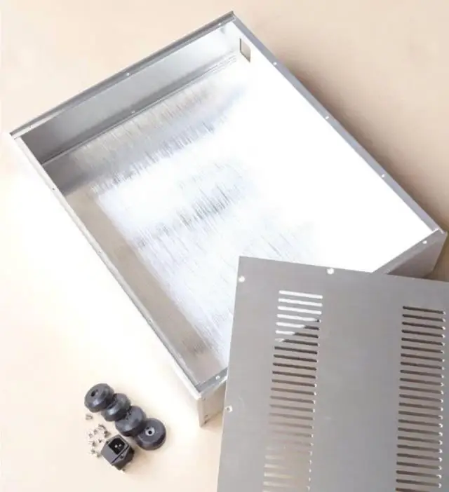 4810 prata chassi de alumínio completo amplificador caso pré-amplificador caixa dac