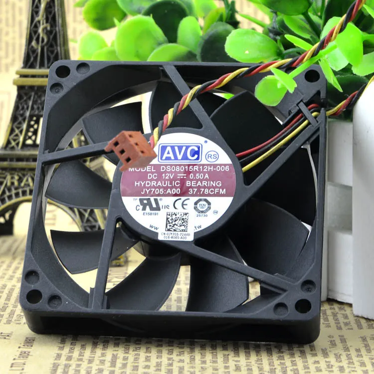 

free shipping!!! 5pcs/lot AVC DS08015R12H-006 8015 80*80*15mm 8CM 12V 0.50A cooling fan