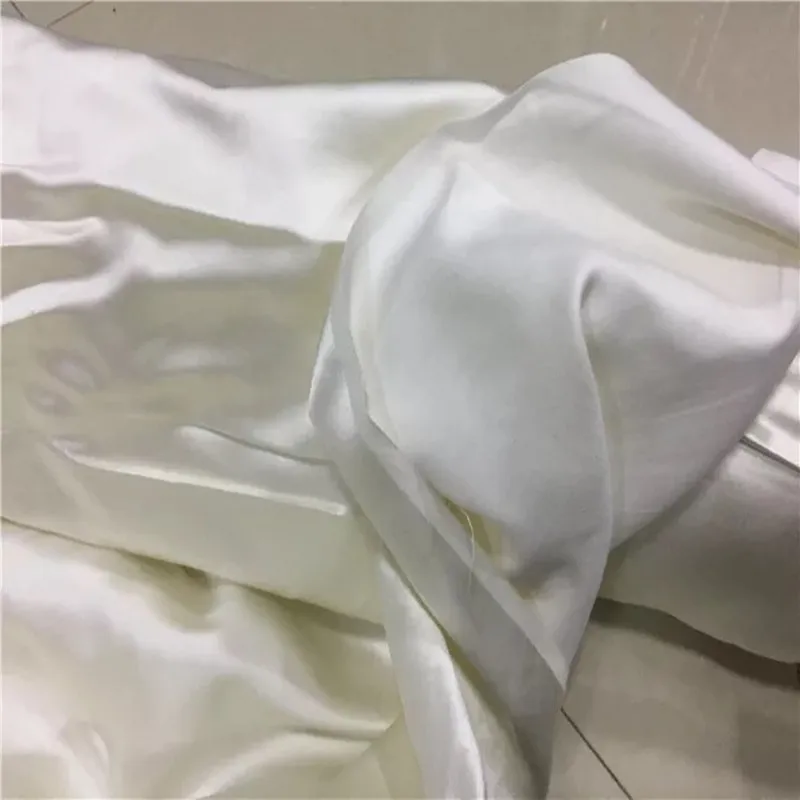 Sample Testing,  16 Mm Silk Satin Fabric, 100% Pure Mulberry Silk, 140 Cm Width,  Natural Off White Color, On Sale