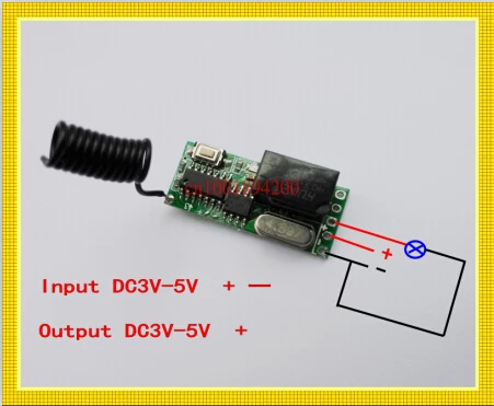 DC5V Remote Control Switch ON OFF Relay Wireless Switch Receiver Transmitter  Mini 30*13*12mm Momentary Toggle Latched 315MHZ