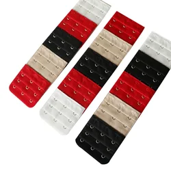 3 stücke 3 Haken Bh Extender Für frauen Elastische Bh Erweiterung Strap Expander Einstellbare Gürtel Schnalle Unterwäsche Schwarz Weiß haut Rot