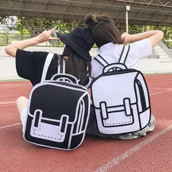 Women Backpack 3D 2D Drawing Cartoon Back Bag Comic Messenger Tote Fashion Cute Student Waterproof Bags Unisex  Bolos 106