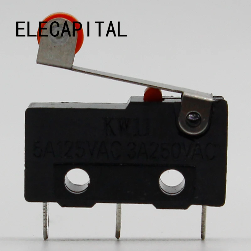 10 x Roller Lever Arm PCB Terminals Micro Limit Normal Close/Open Switch KW Switches 5A Favorable Price