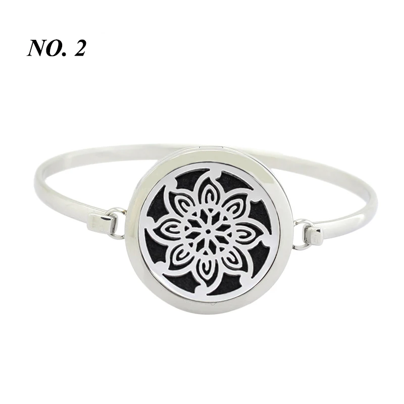 25MM 30MM Stainless Steel Bracelet Essential Oil Diffuser Bracelet for Women Aroma Bracelet Bangles free with 5pcs pads