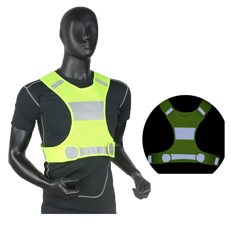 Reflective Safety Vest Motorcycle Fluorescent Safety Yellow High Visibility Construction Working Vest Signal Clothing Suspenders