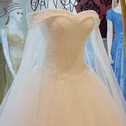 Vestidos de Noiva Princesa Luxury Wedding Dress 2017 Beads Crystals Ball Gown Bride Dresses Lace Wedding Gowns Plus Size Boda