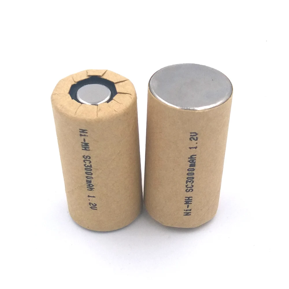 SC3.0Ah 5pcs Ni-Mh SC3000mAh NiMH Power Tools Rechargeable Battery Cells Discharge Rate 10C 30A