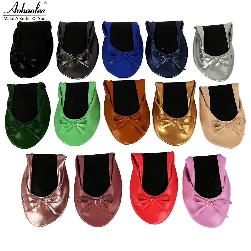 Aohaolee 1 Pair After Party Shoes Womens Ballets Flats Dance Shoes Prom Ballerina Shoes Roll Up Shoes Bridal Wedding Party Favor