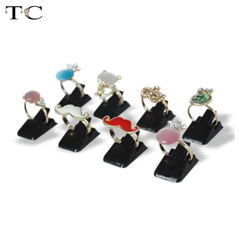 

2015 New Jewelry Box Wholesale 200pcs/lot White Plastic Jewelry Display Props Ring Holder Stand Clip Pad Organizer Ring Show