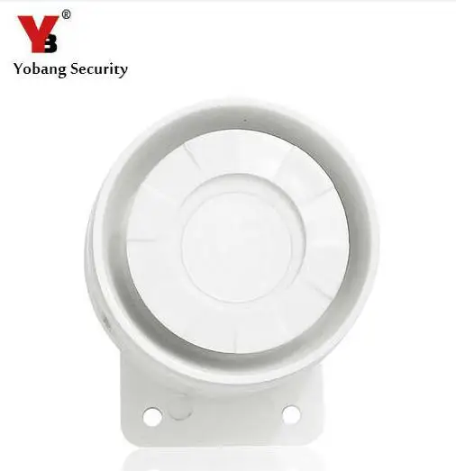 Yobang Security Alarm Siren Horn for Security System White Color 110dB 12V Home Office Protecting Sensors Alarm Wired Siren