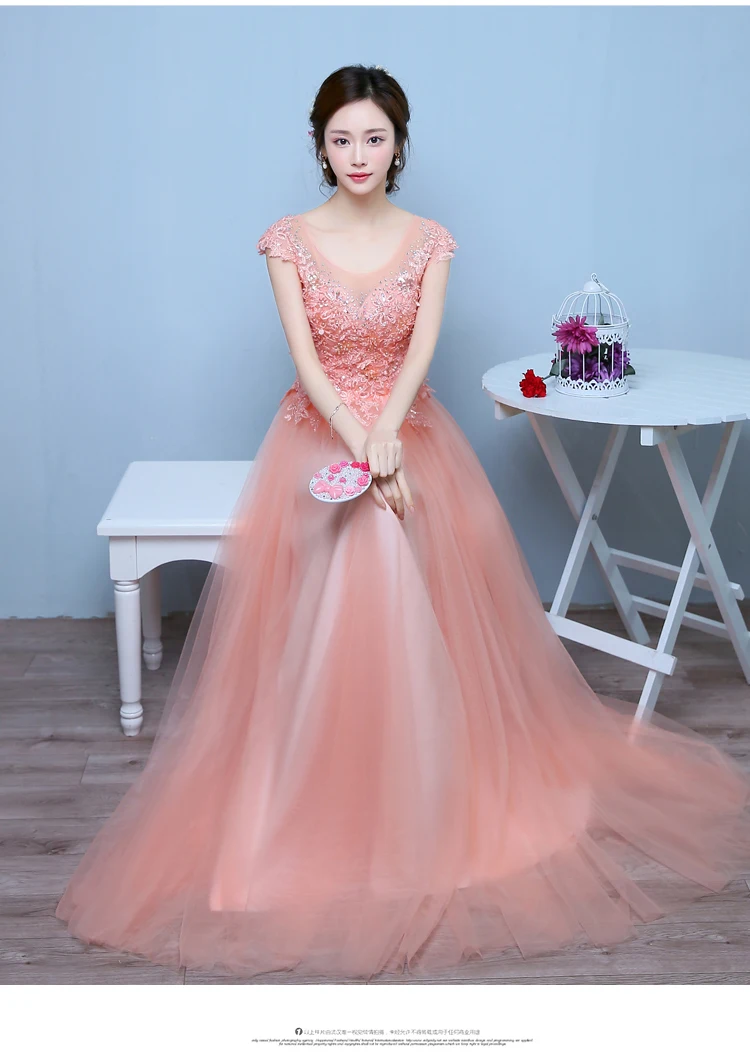 

100%real light salmon pink flower embroidery beading rhinestone gown medieval queen Dress Victoria dress /princess Belle Ball