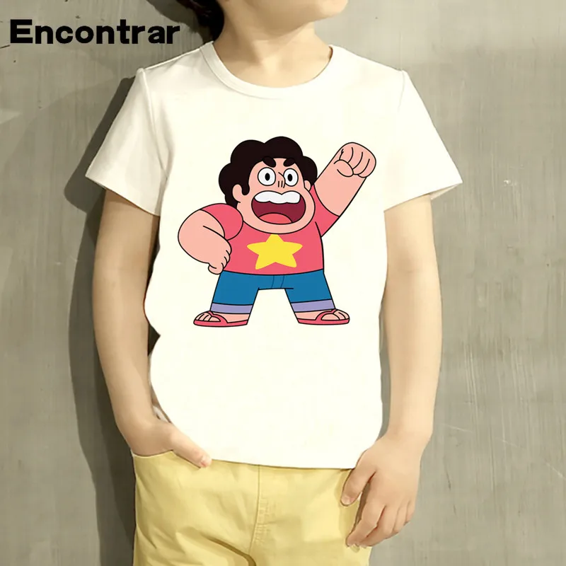 kids Steven Universe Cartoon Design T Shirt Boys/Girls Great Casual Short Sleeve Tops Children Cute T-Shirt,HKP5054