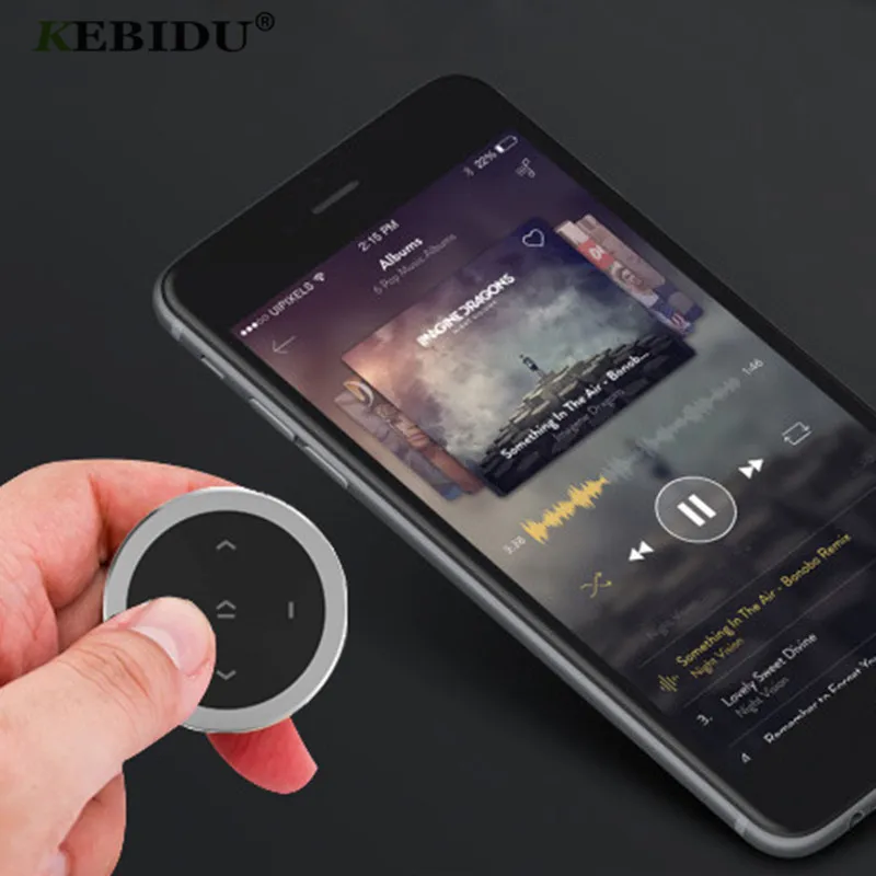 Kebidu bezprzewodowa Bluetooth mediów pilot zdalnego sterowania na kierownicy mp3 odtwarzanie muzyki dla Android IOS sterowanie smartfonem zestaw