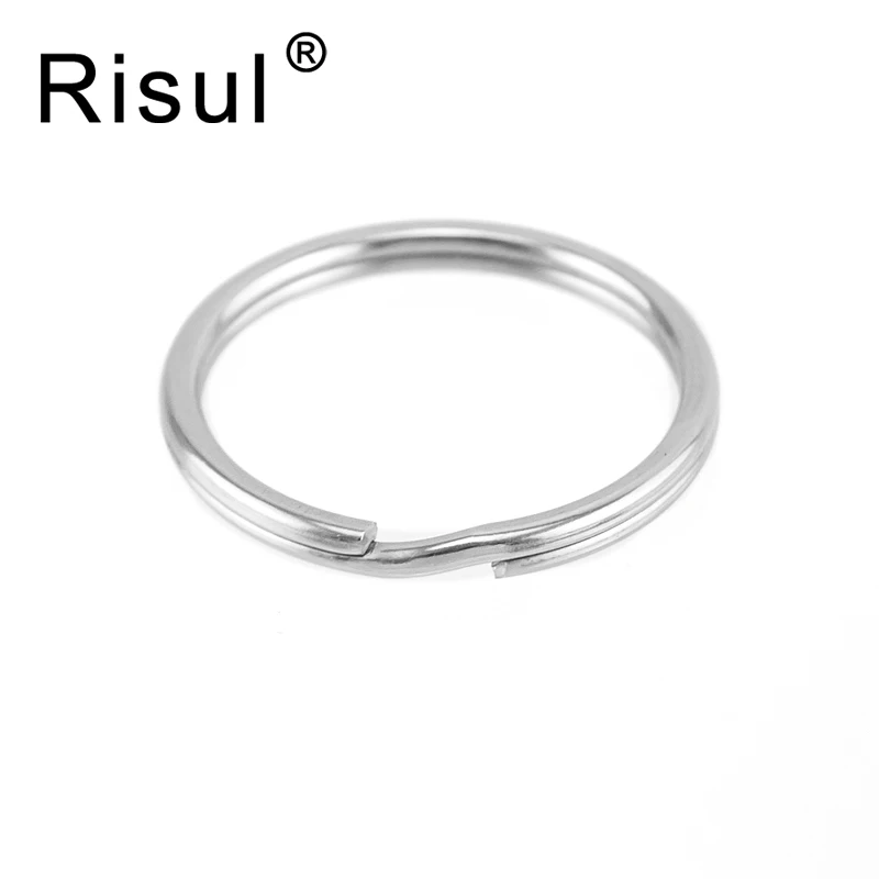 

Risul 1.4mm Wire Diameter Key Ring Outer Dia 18/20/23/25mm basic key chain rings Stainless Steel polished key rings 100pcs