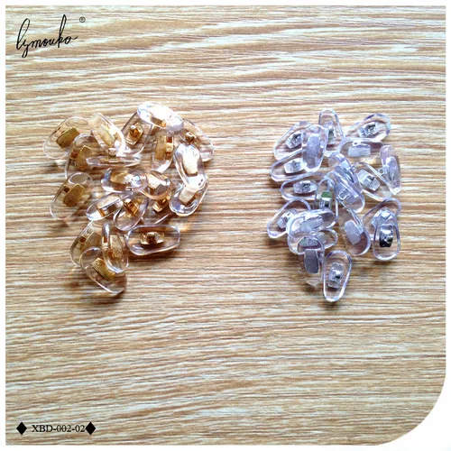 Imagen 2 del producto Lymouko, 10 par/lote, gafas doradas de PVC, almohadillas antideslizantes para la nariz de conductor de aluminio, cómodas almohadillas para la nariz plateadas de silicona de goma