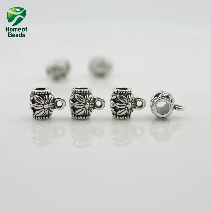 2020 New Fashion Wholesale Antique Silver Color Cup Beads Accessories For Making Jewelry 7x8mm (50 Pieces/lot) ZA1039