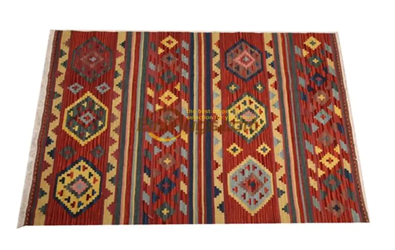 Kilim Fabric Handmade Bedroom Carpet Carpets Square Rug Turkish Rug Natural Sheep Wool