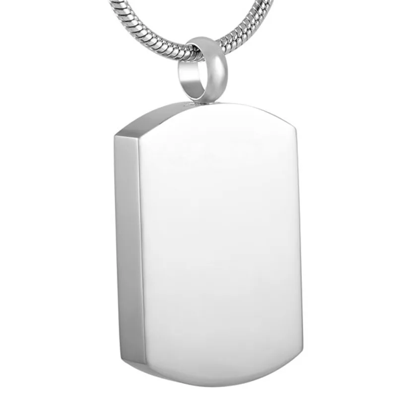 

IJD9118 Hot Custom Engravable Blank Dog Tag Cremation Jewelry for Memorial Ashes Holder Keepsake Stainless Steel Necklace Urn