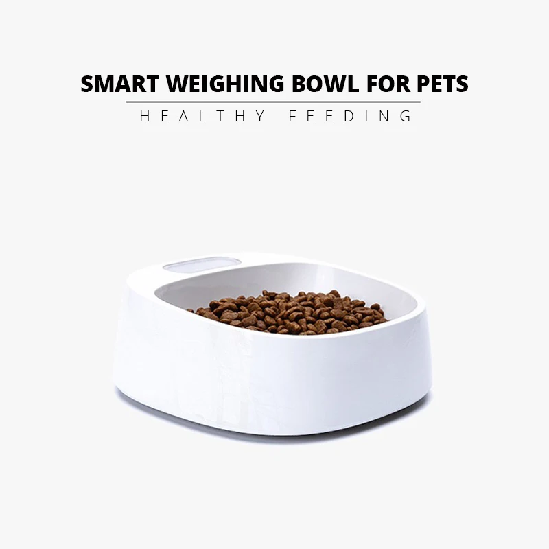 

Antibacterial ABS Weighing Pets Feeding Bowl with LCD screen for Dogs Cats Kitten Electrical Smart 450ml Waterproof Washable